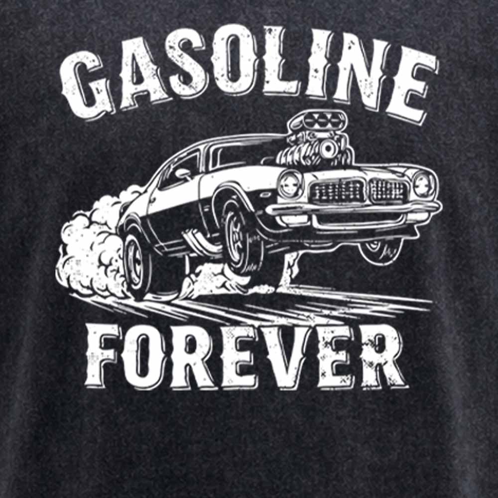 Maturelion Gasoline Forever - Funny Gas Cars Washed T-shirt