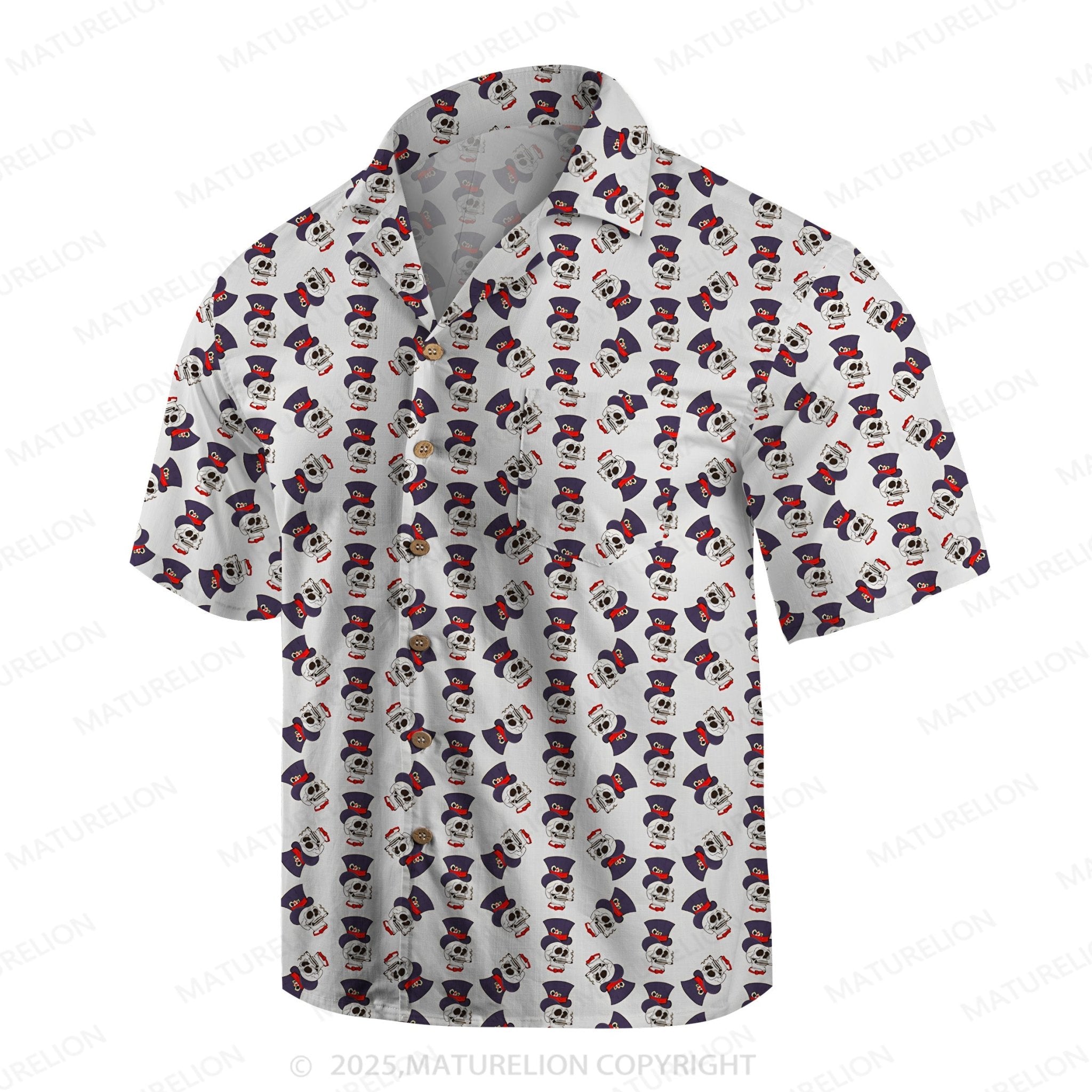 Maturelion Men's Hawaiian Shirt Ocean Sunset Hawaiian Shirt