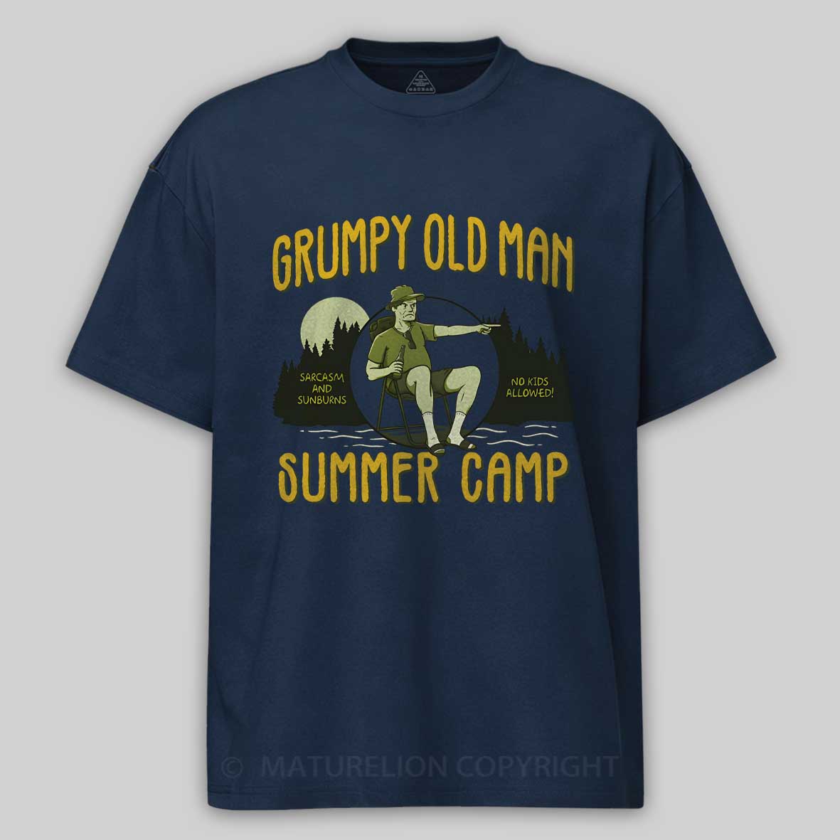 Maturelion Grumpy Old Man Summer Camp Cotton T-shirt