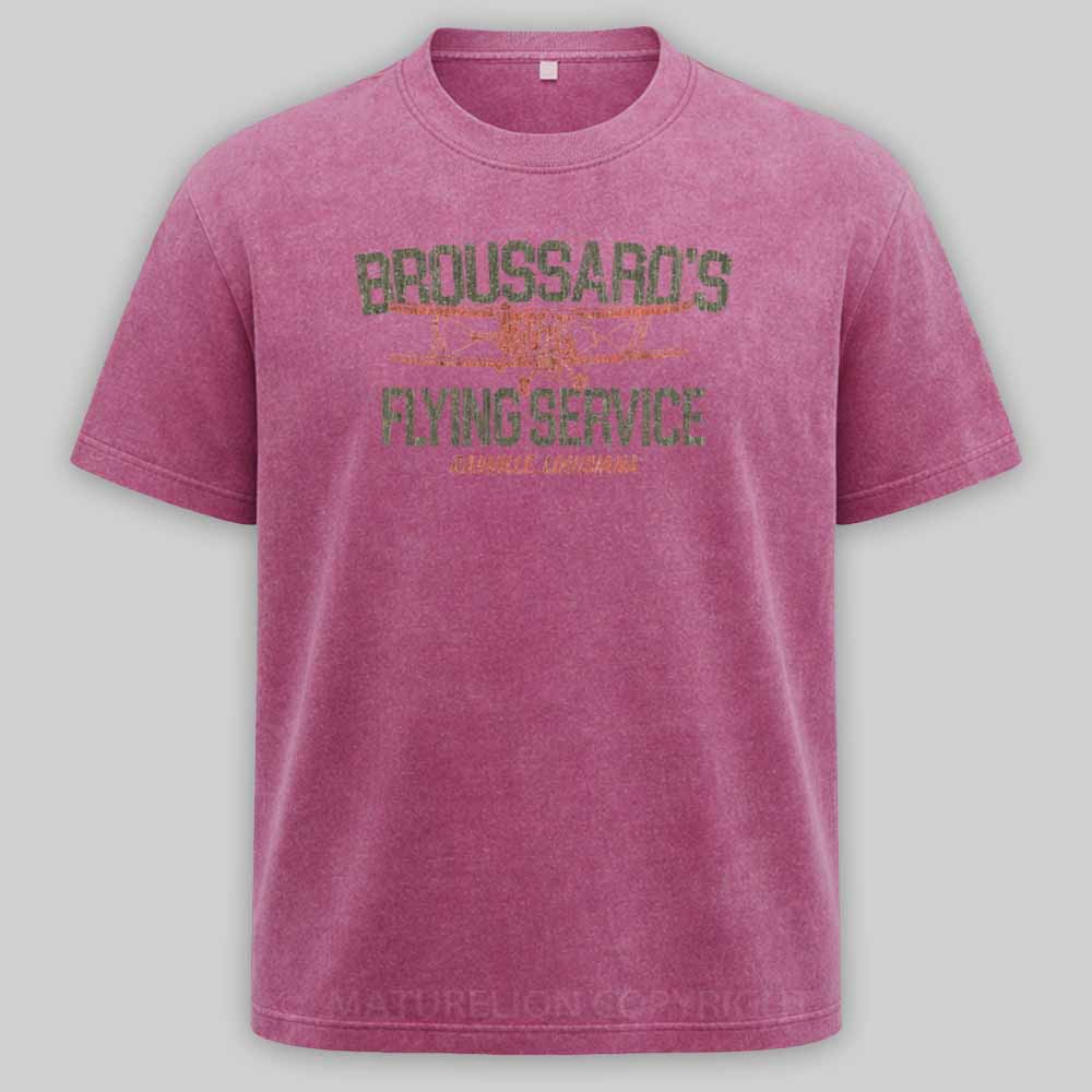 Maturelion Broussard’s Flying Service 1963 Washed T-shirt