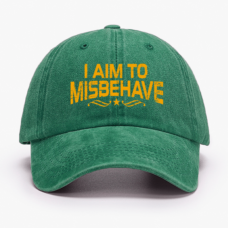 I Aim To Misbehave Funny Sarcastic Cap-Maturelion
