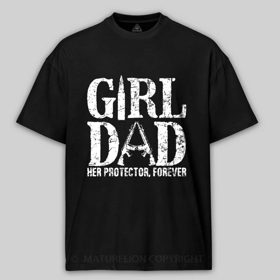 Girl Dad Her Protector, Forever Cotton T-shirt