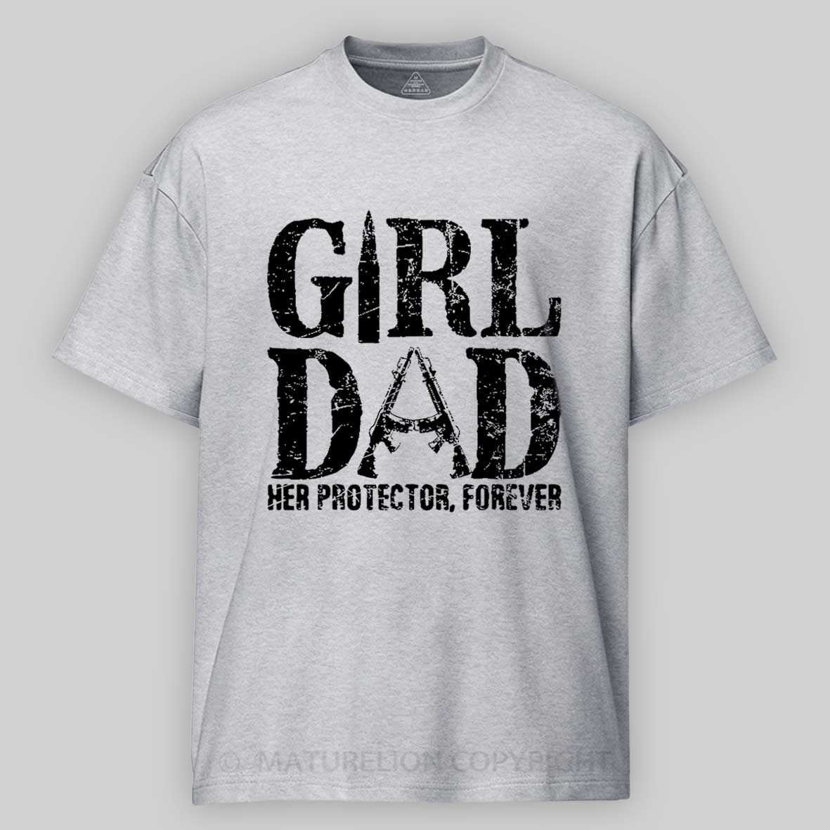 Girl Dad Her Protector, Forever Cotton T-shirt
