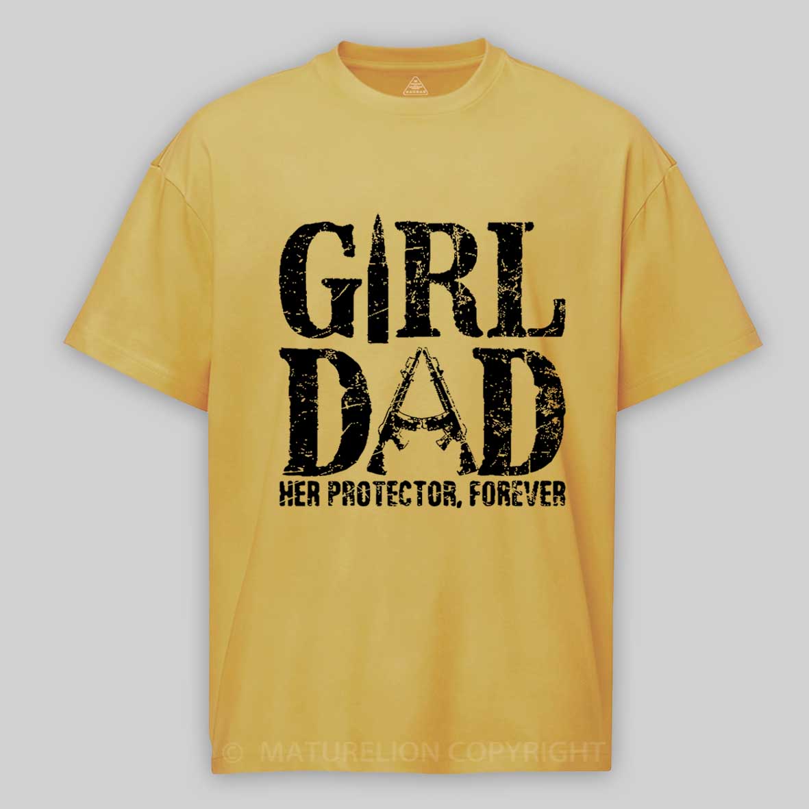 Girl Dad Her Protector, Forever Cotton T-shirt