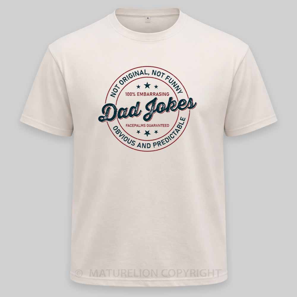 Maturelion Vintage Dad Jokes Washed T-shirt