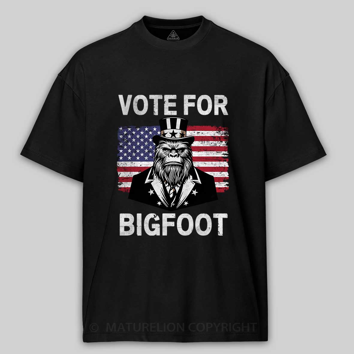 Maturelion Vote For Bigfoot Cotton T-Shirt