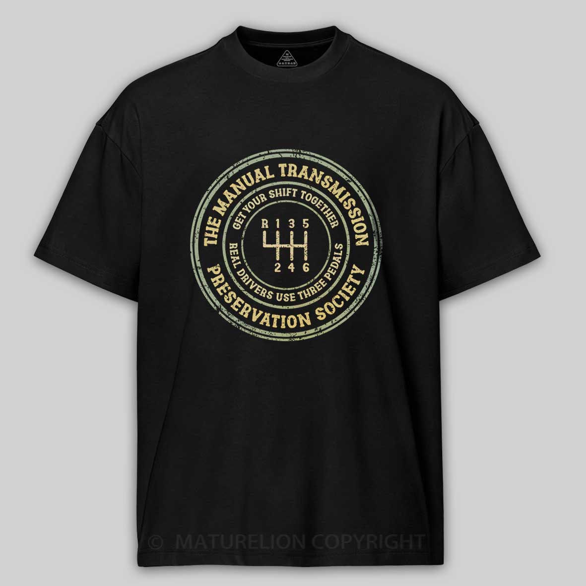 Maturelion The Manual Transmission Preservation Society Cotton T-shirt