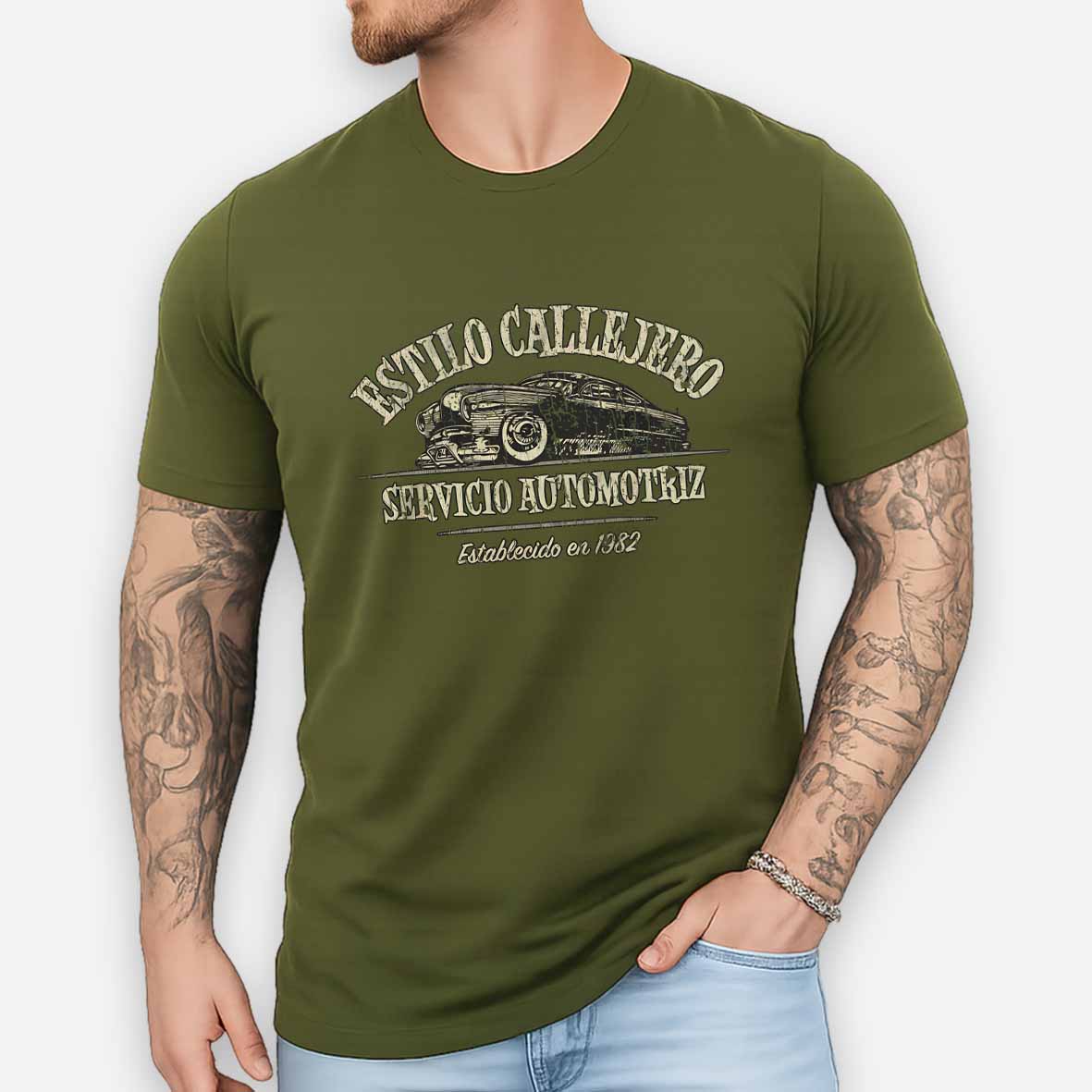 Maturelion Estilo Callejero Servicio Automotriz 1982 Cotton T-shirt