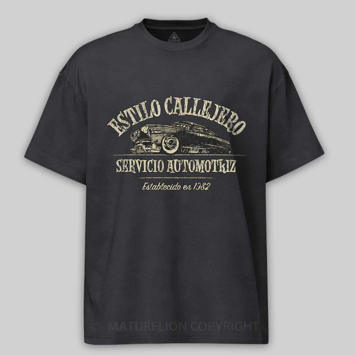 Maturelion Estilo Callejero Servicio Automotriz 1982 Cotton T-shirt