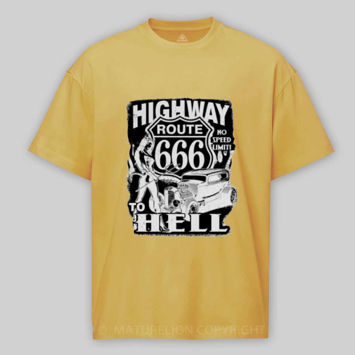 Maturelion Route 666 - Highway to hellCotton T-shirt