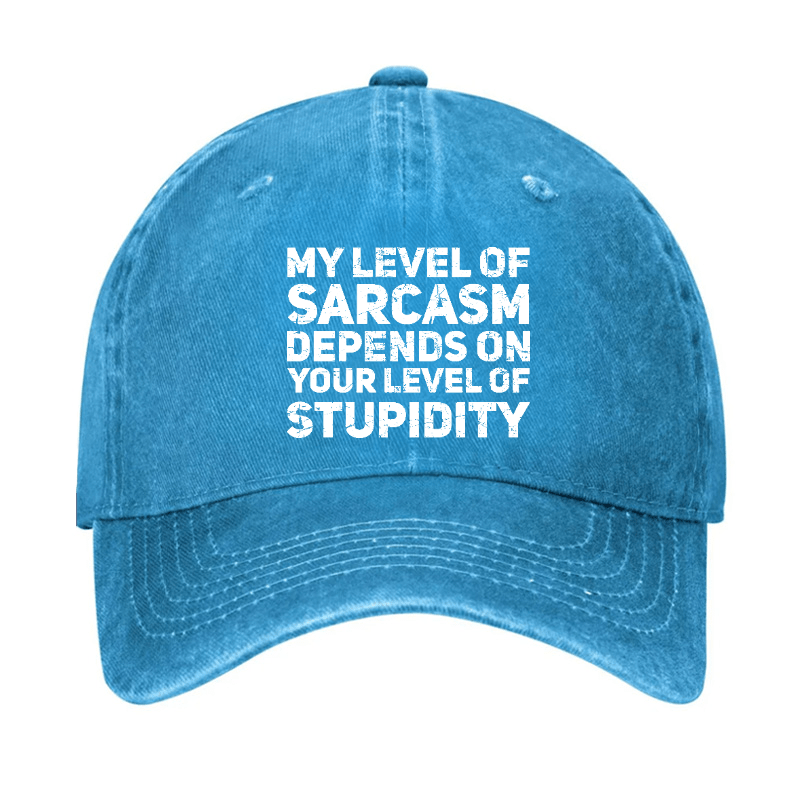 My Level Of Sarcasm Depends On Your Level Of Stupidity Cap-Maturelion