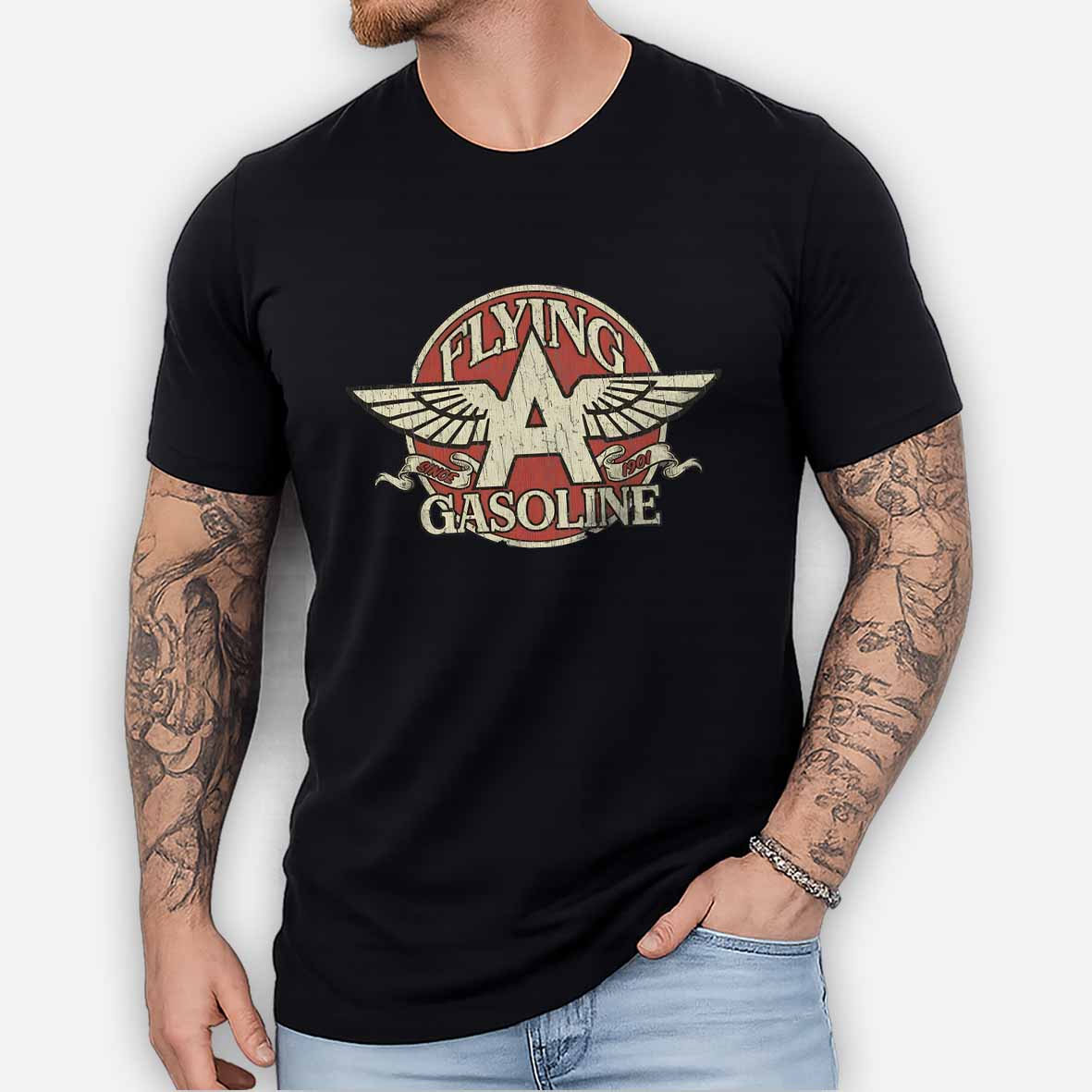 Maturelion Flying A Gasoline 1901 Cotton T-shirt