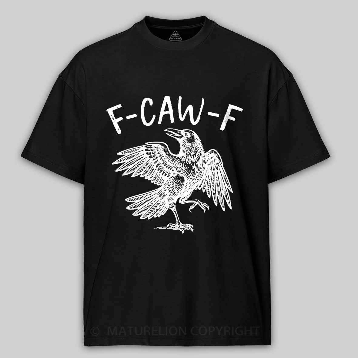 Maturelion Men's T-shirt F-Caw-F Cotton T-shirt