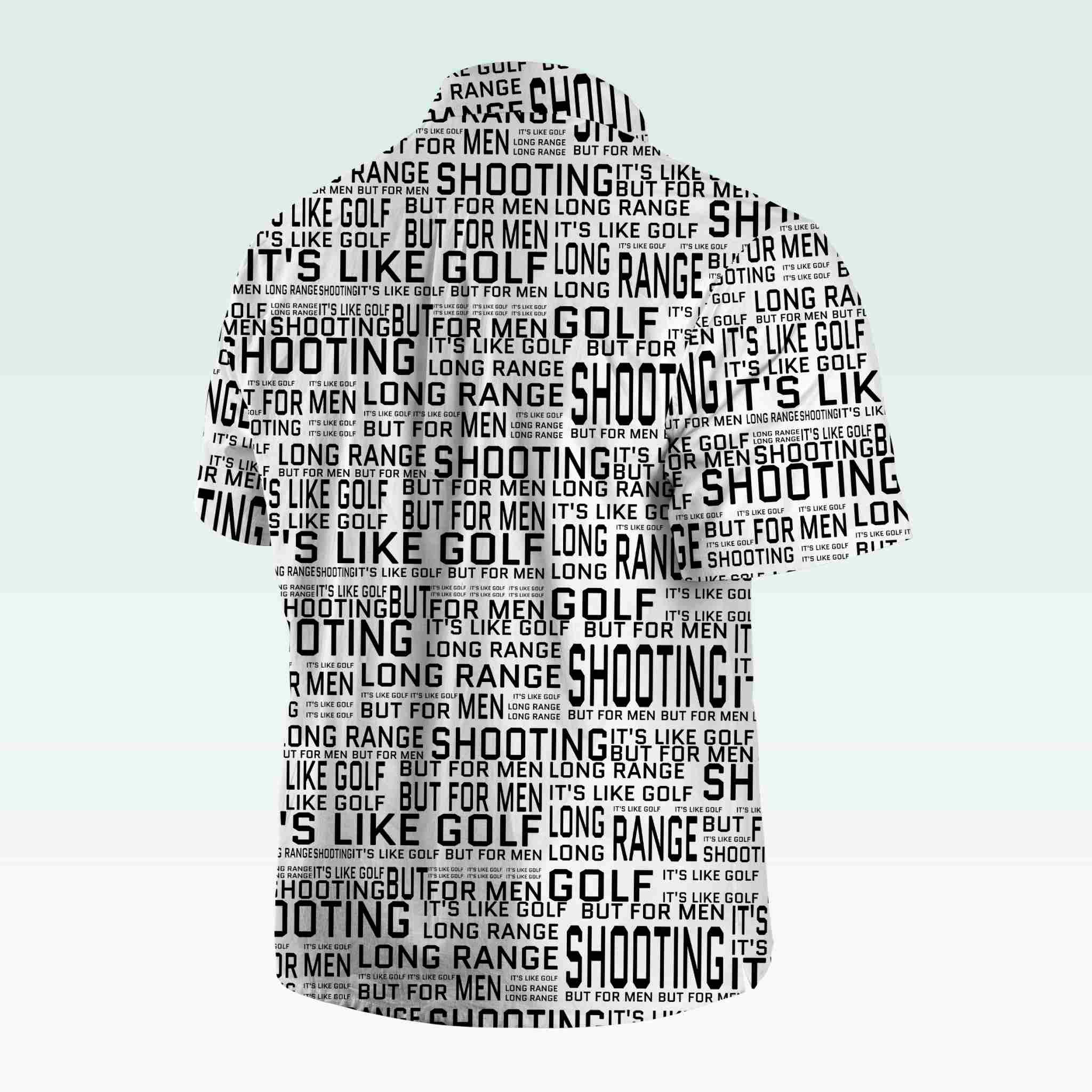 Maturelion Men's Button Pocket ShirtLong Range Shooting It's Like Golf But For Men Hawaiian Shirt