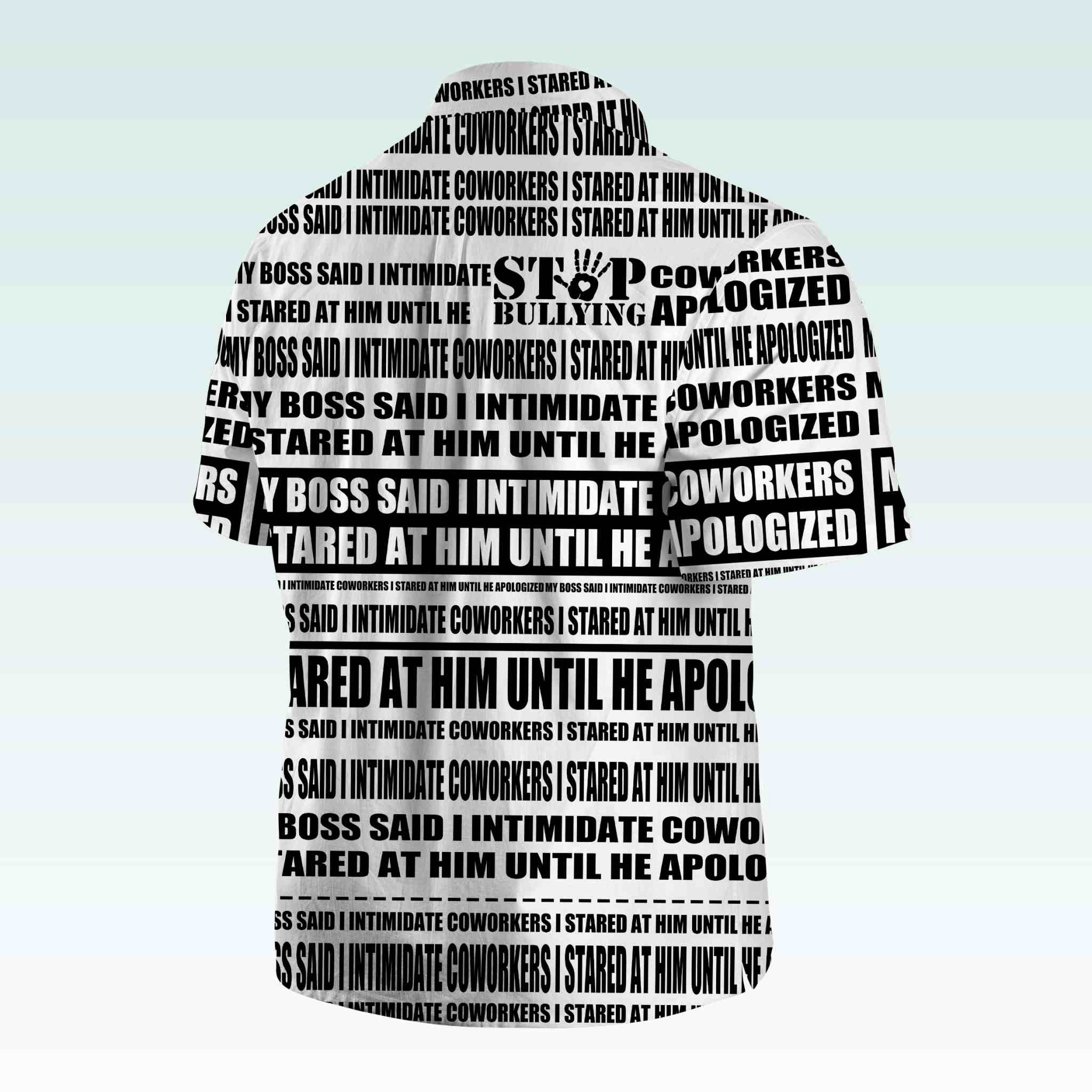 Maturelion Men's Button Pocket ShirtMy Boss Said I Intimidate Coworkers I Stared At Him Until He Apologized Hawaiian Shirt