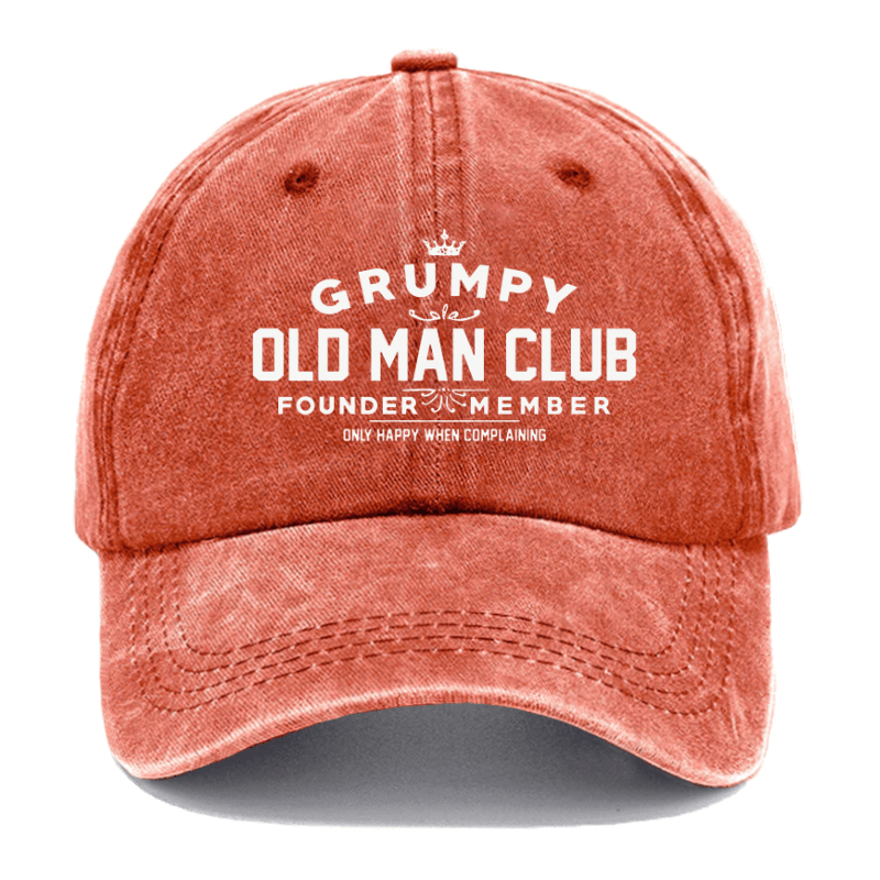 Grumpy Old Man Club Founder Member Only Happy When Complaining Funny Cap-Maturelion