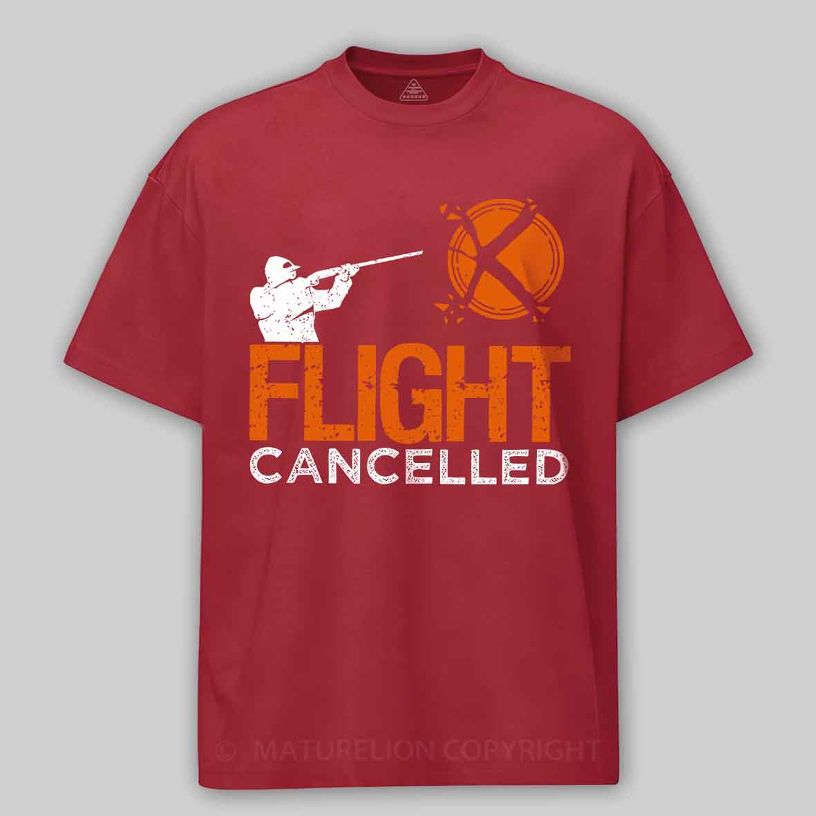 Maturelion Men's T-Shirt Flight Cancelled Cotton T-Shirt