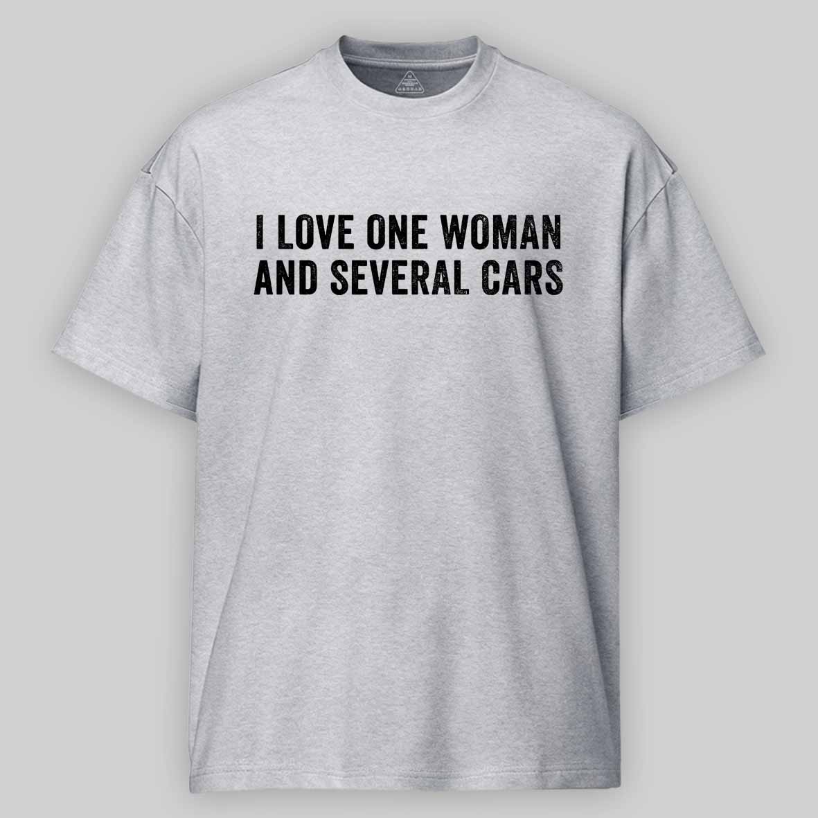 Maturelion I love one woman and several cars Cotton T-shirt