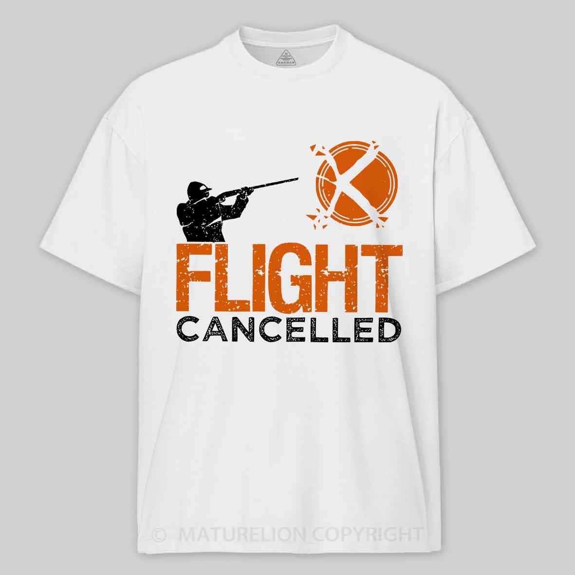 Maturelion Men's T-Shirt Flight Cancelled Cotton T-Shirt