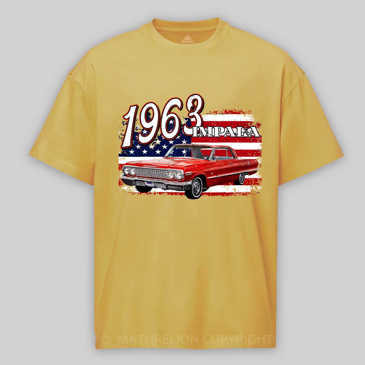 Maturelion 1963 63 Impala Lowrider Ss 4th Of July American Cotton T-shirt