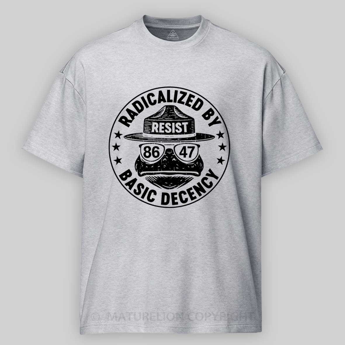 Maturelion Radicalized by Basic Decency Frog 8647 Cotton T-shirt