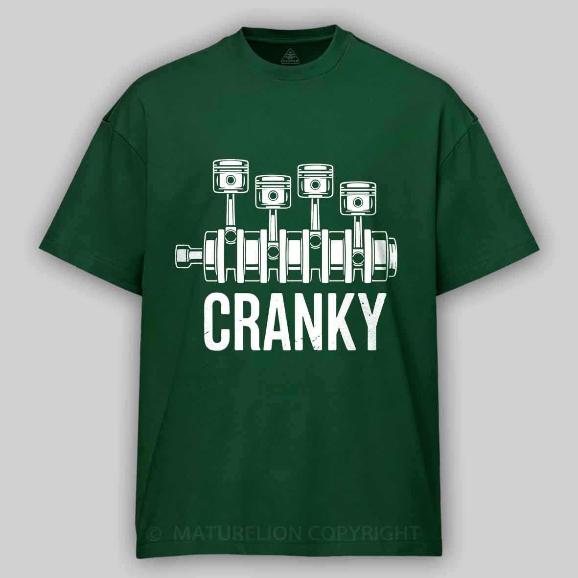 Maturelion Cranky Car Engine Cotton T-shirt
