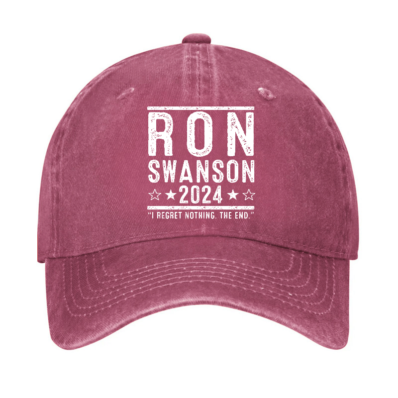 Ron Swanson 2025 I Regret Nothing The End Funny Sarcastic Cap-Maturelion