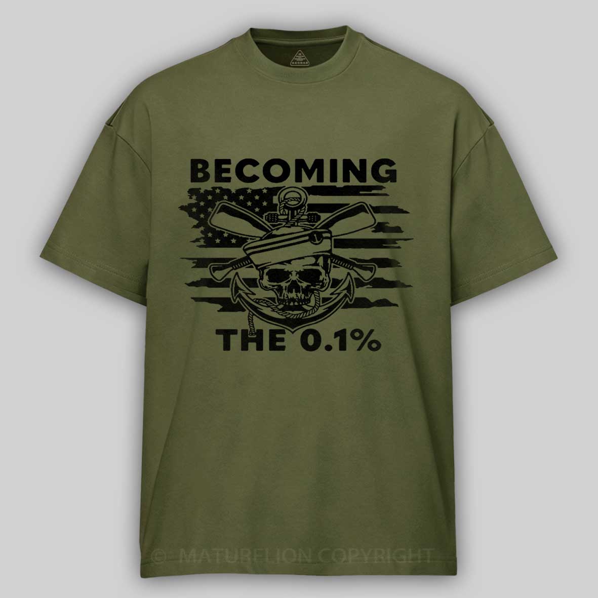 Maturelion Men's T-Shirt Becoming The 0.1% Cotton T-Shirt