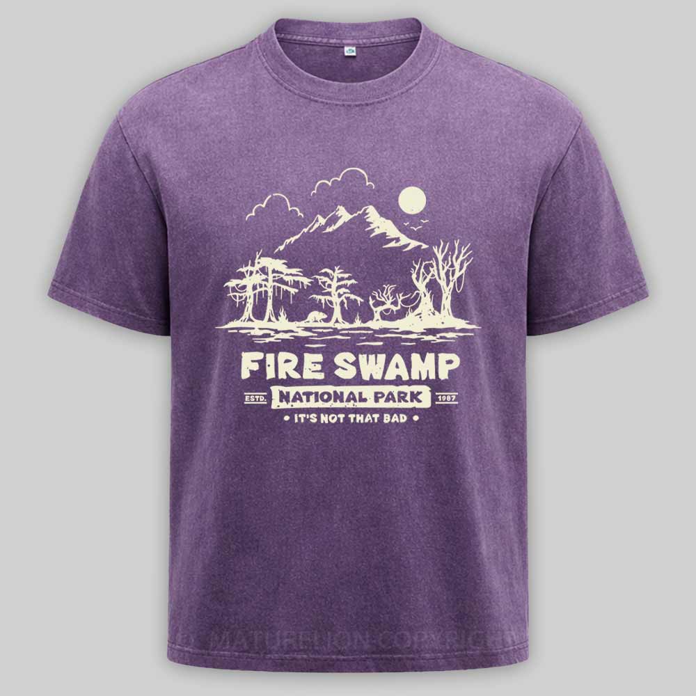 Maturelion Fire Swamp National Park Washed T-shirt