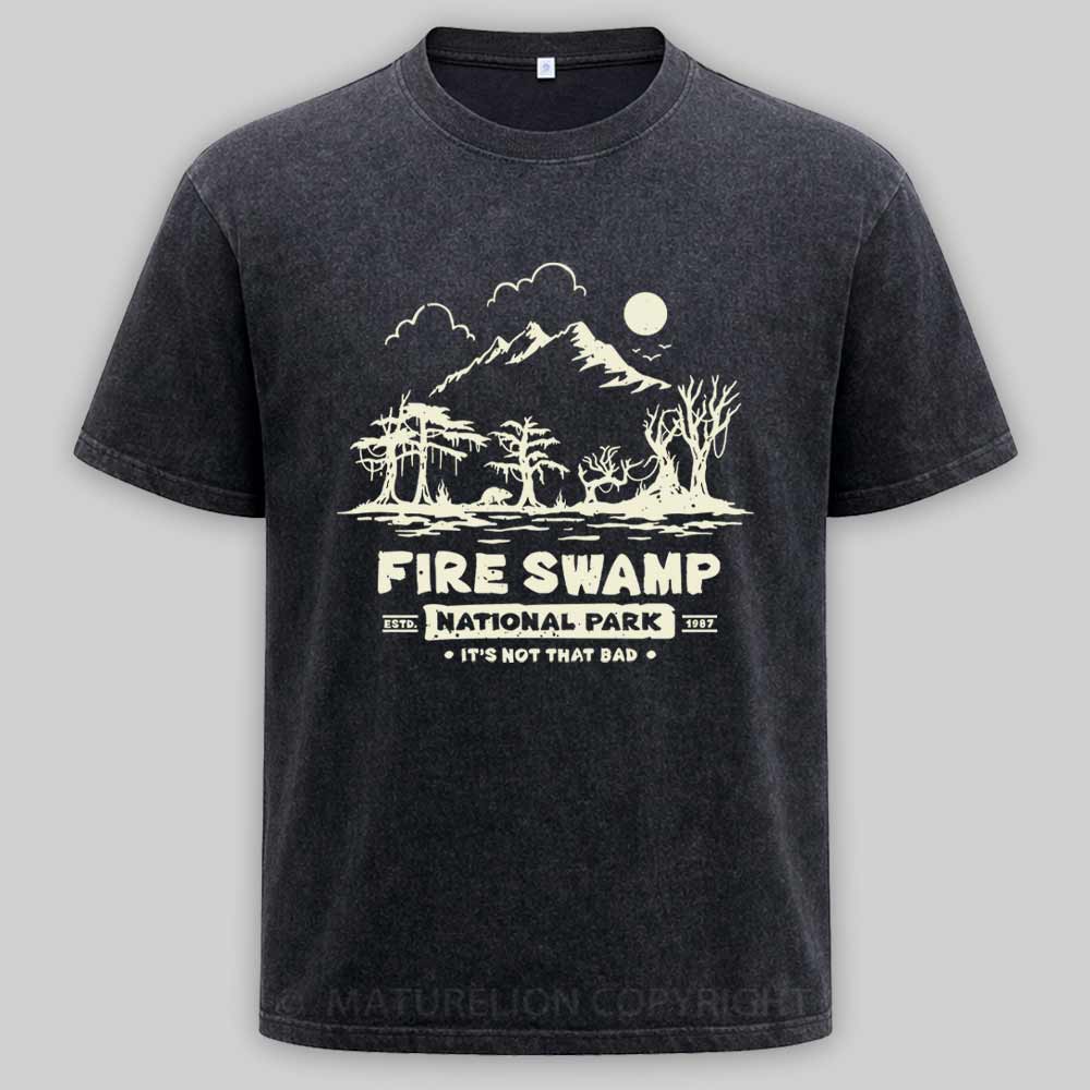 Maturelion Fire Swamp National Park Washed T-shirt