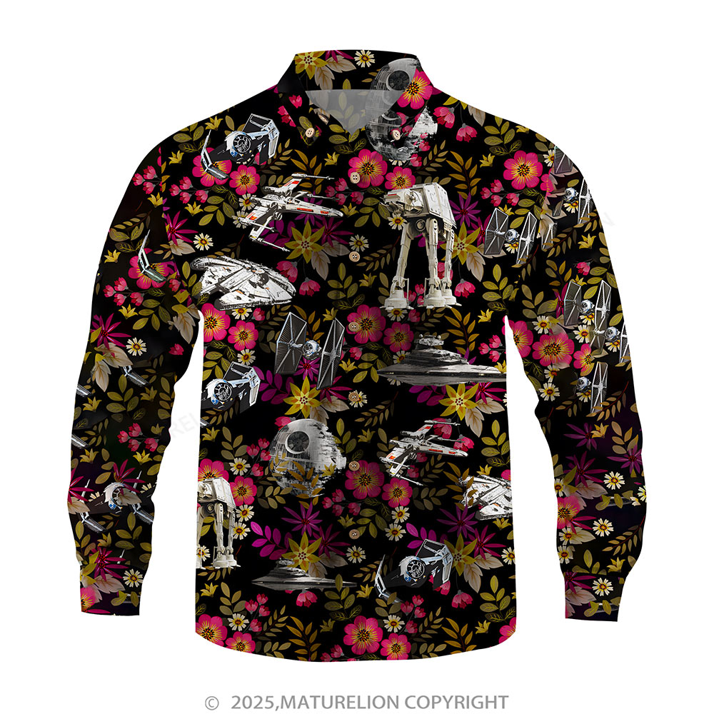 Maturelion Men's Hawaiian Shirt Retro Synthwave Space Knight Hawaiian Shirt