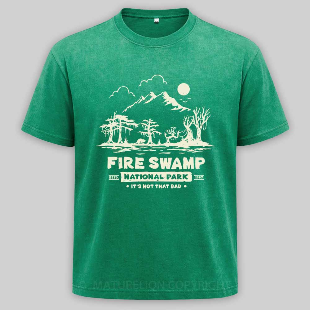 Maturelion Fire Swamp National Park Washed T-shirt
