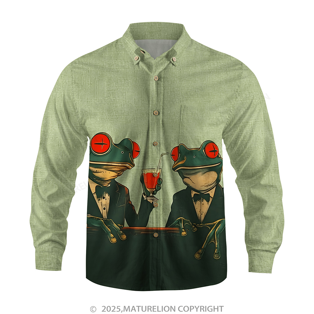 Maturelion Men's Aloha Shirts Animal Graphic Art Print Hawaiian Shirt