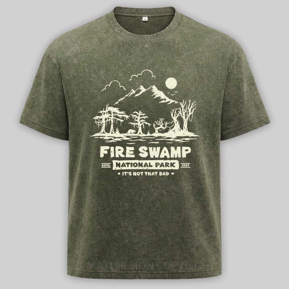 Maturelion Fire Swamp National Park Washed T-shirt