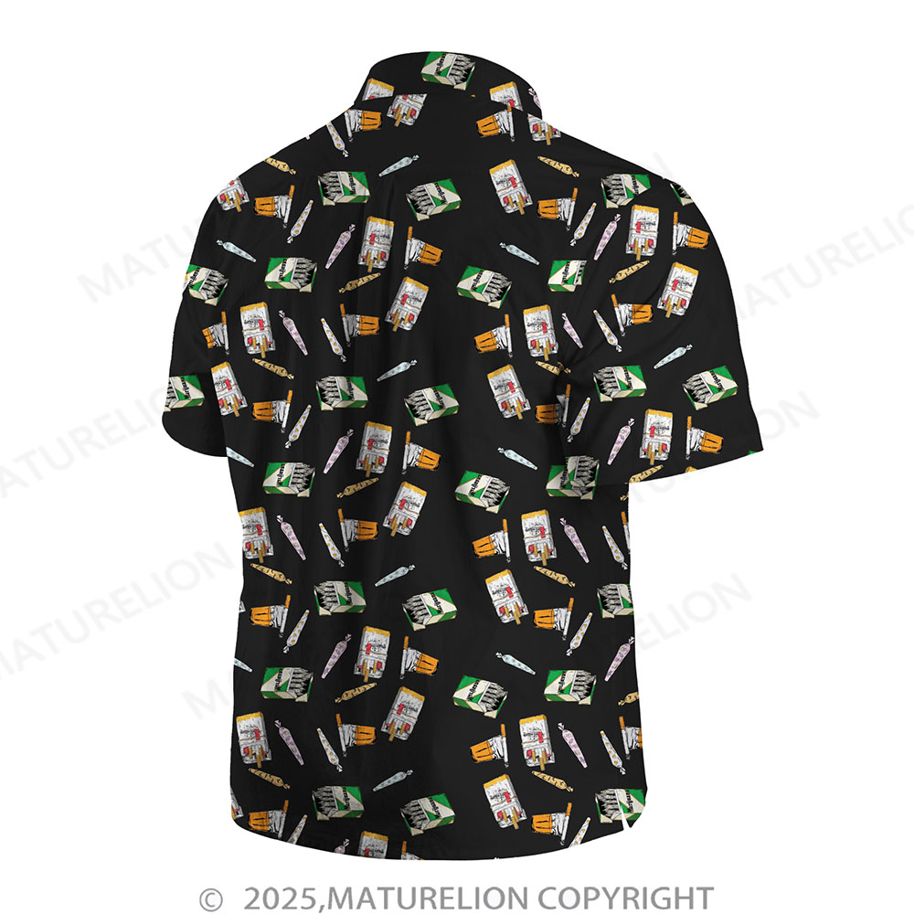 Maturelion Men's Button Pocket ShirtSeduction in the Sand Hawaiian Shirt