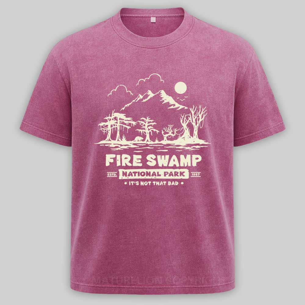Maturelion Fire Swamp National Park Washed T-shirt