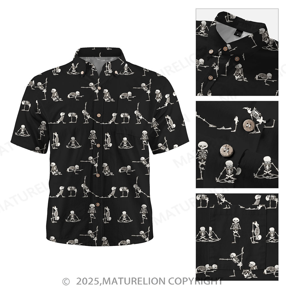 Maturelion Men's Button Pocket ShirtHeat of the Island and Fire of Desire Hawaiian Shirt