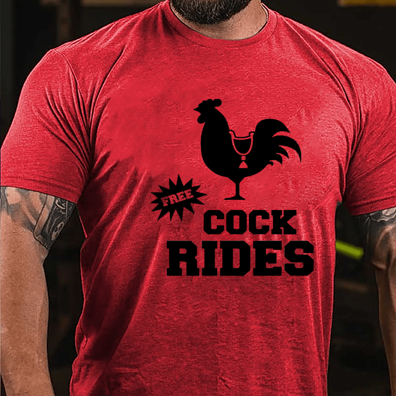 Free Cock Rides Cotton T-shirt-Maturelion