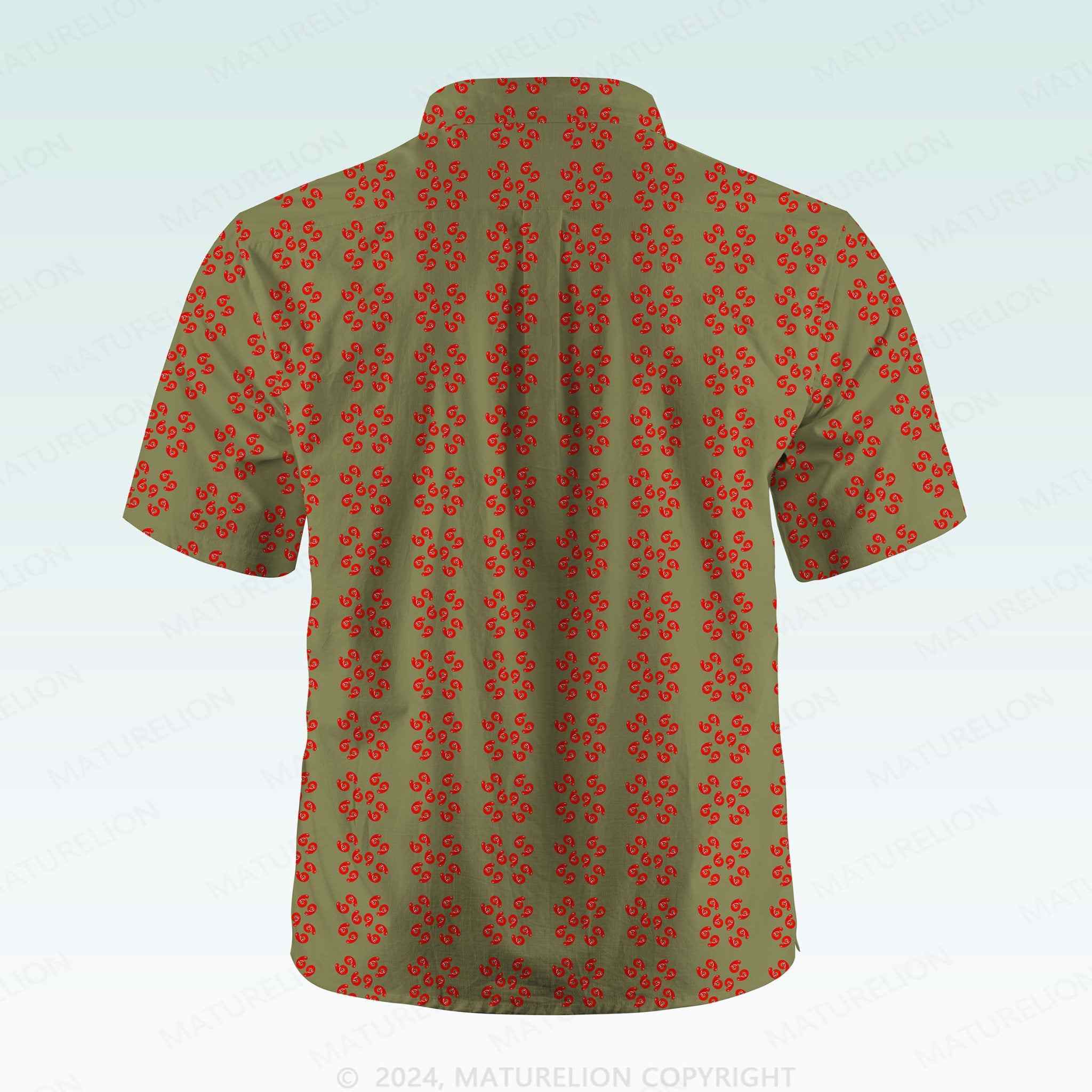 Maturelion Men's Button Pocket Shirt69 Innuendo Beach Hawaiian Shirt