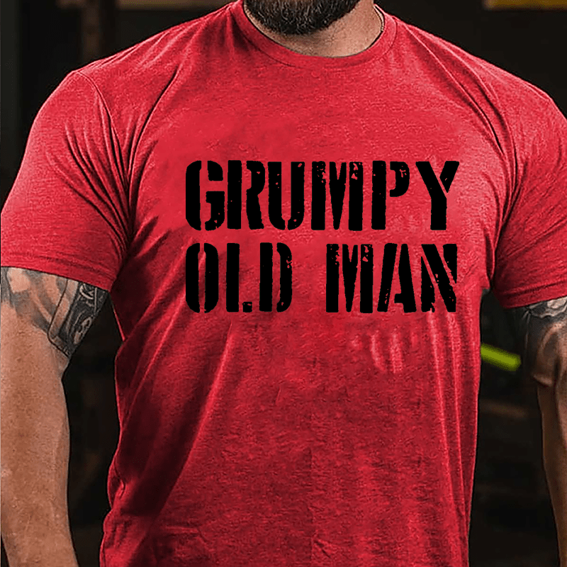 Grumpy Old Man Cotton T-shirt-Maturelion
