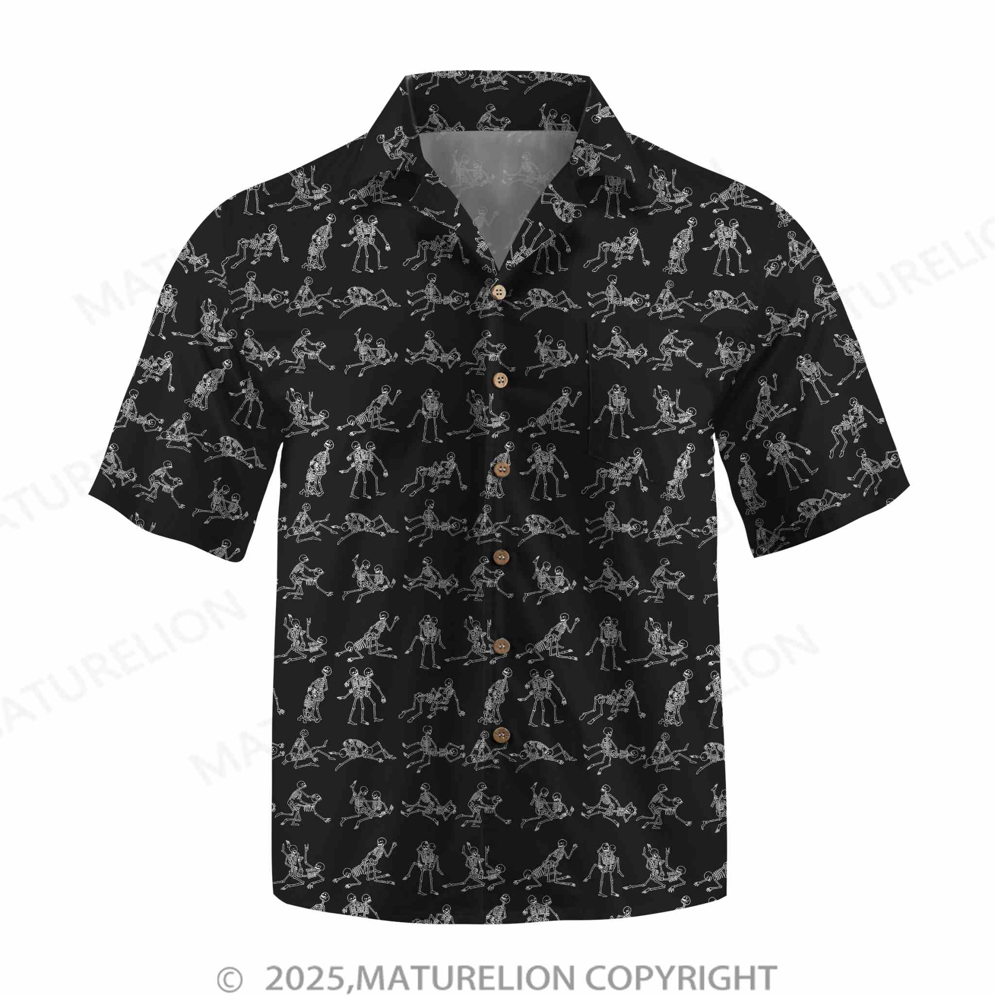 Maturelion Men's Button Pocket ShirtSun Sand and Sensuality Hawaiian Shirt