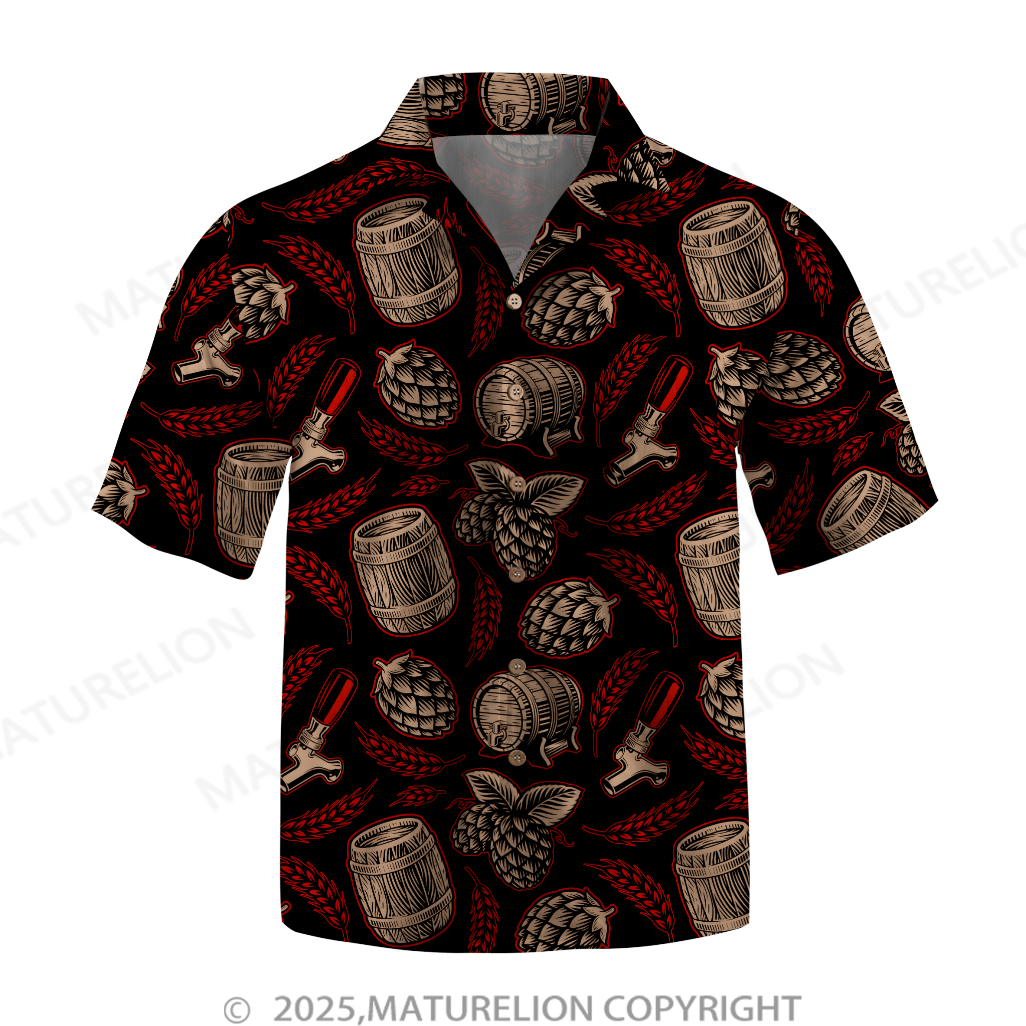 Maturelion Men's Hawaiian Shirt Aloha Sunset Hawaiian Shirt