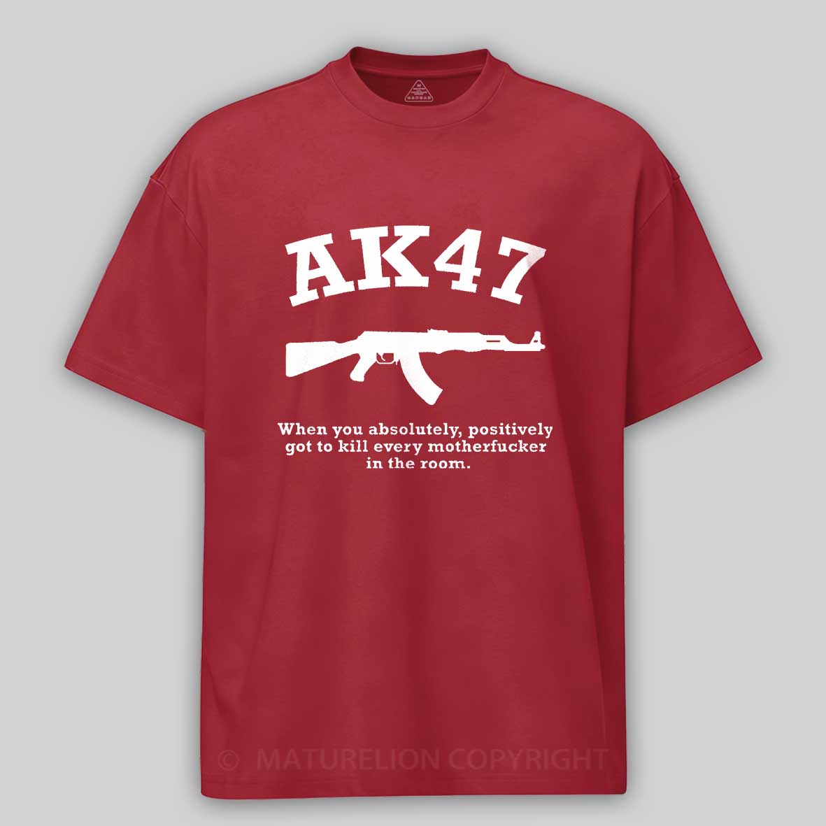 Maturelion Men's T-Shirt AK47 Gun T-shirt-Maturelion