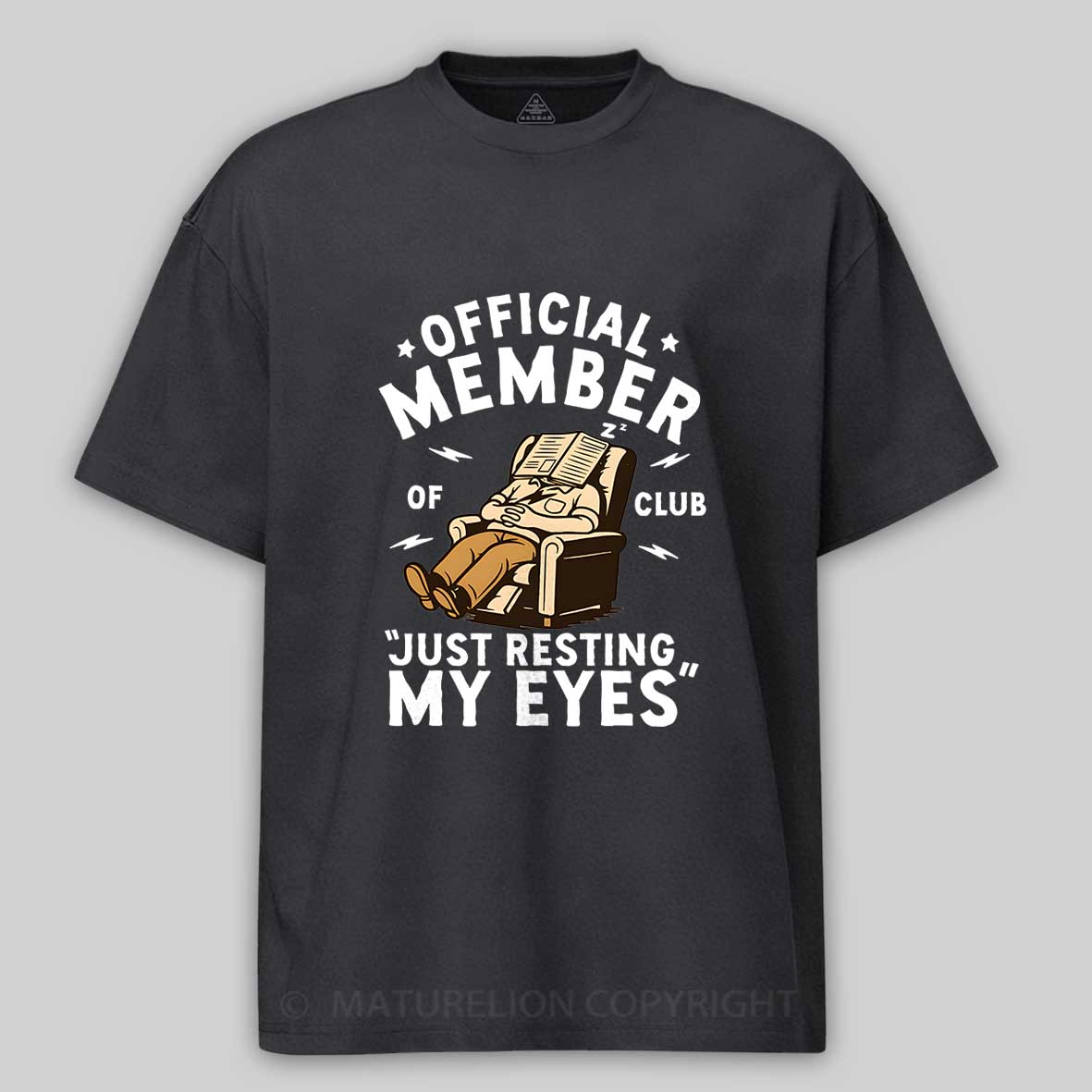 Maturelion Men's T-shirt Just Resting My Eyes Cotton T-shirt