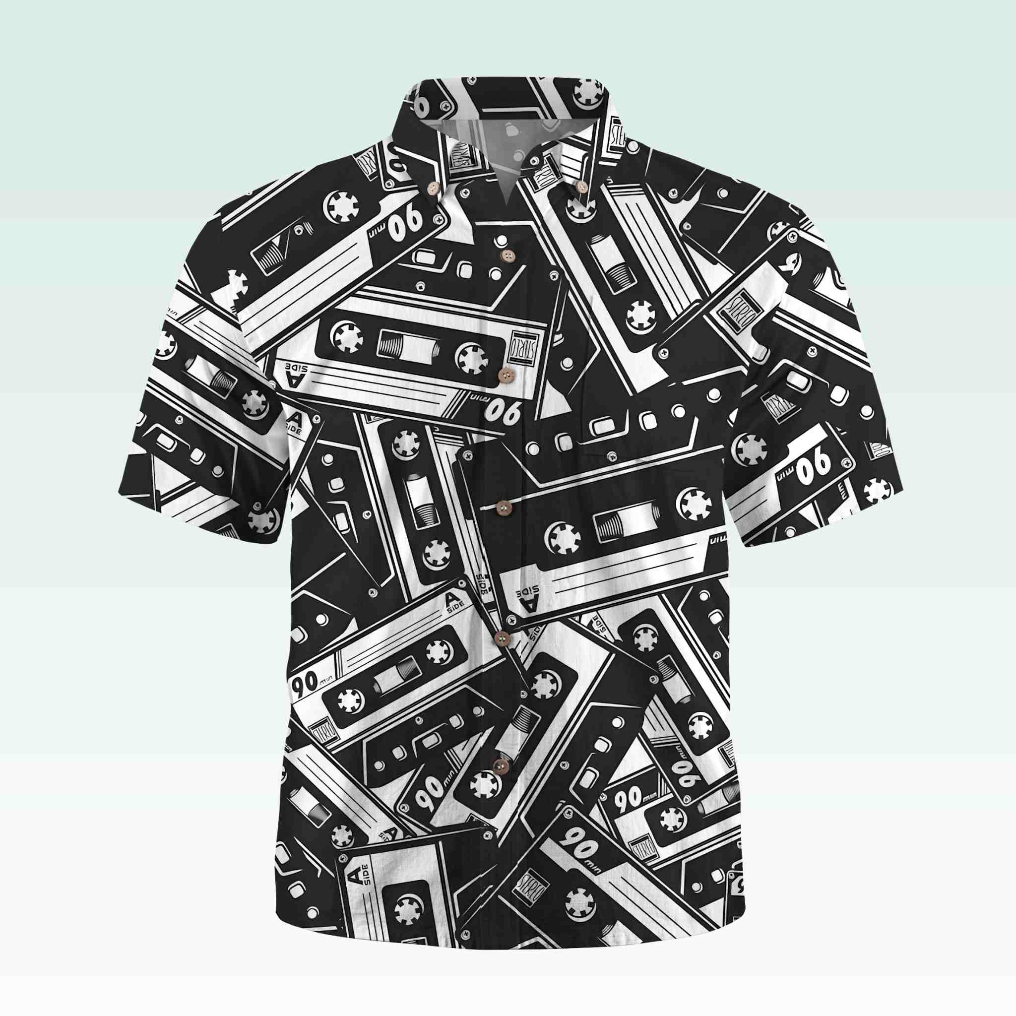 Maturelion Men's Button Pocket ShirtVintage 90s Hawaiian Shirt