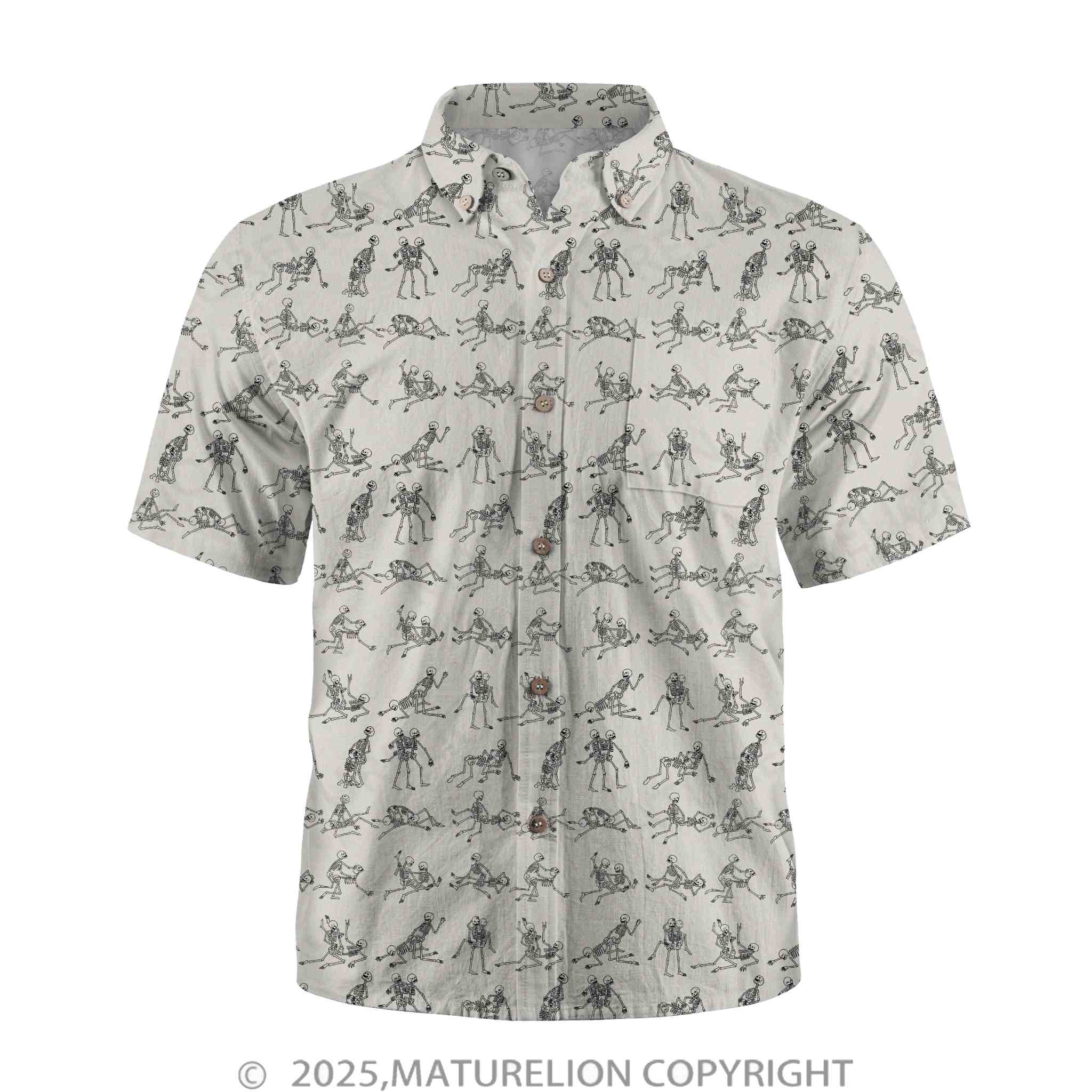 Maturelion Men's Button Pocket Shirt Tropical Nights Hotter Than the Sun Hawaiian Shirt
