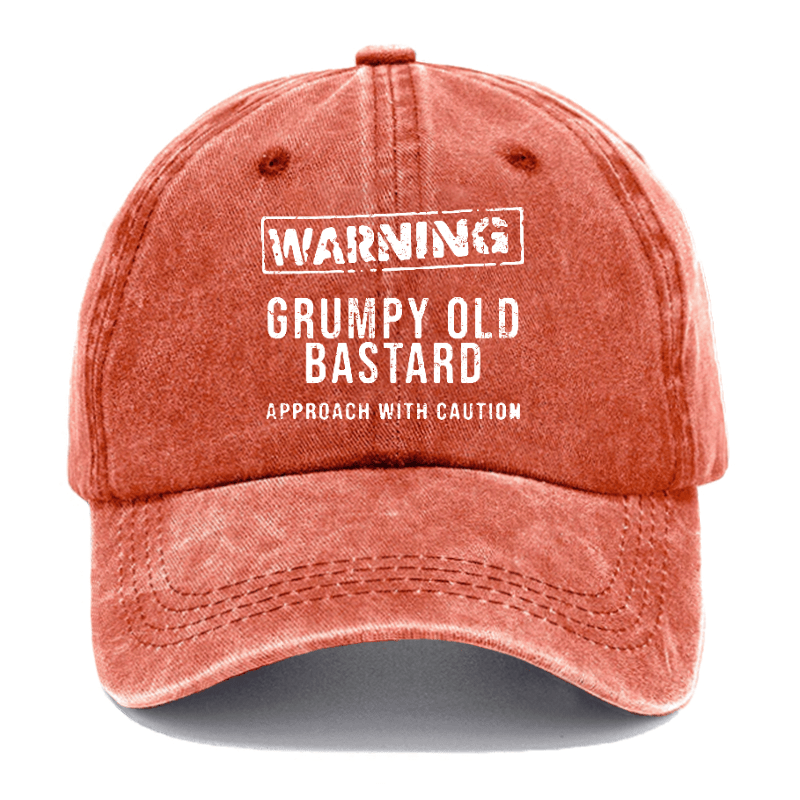 Warning Grumpy Old Bastard Approach With Caution Funny Saying Cap-Maturelion