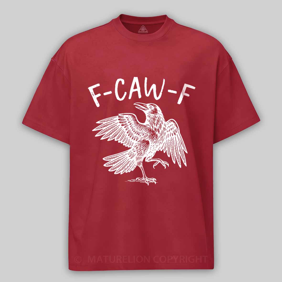 Maturelion Men's T-shirt F-Caw-F Cotton T-shirt
