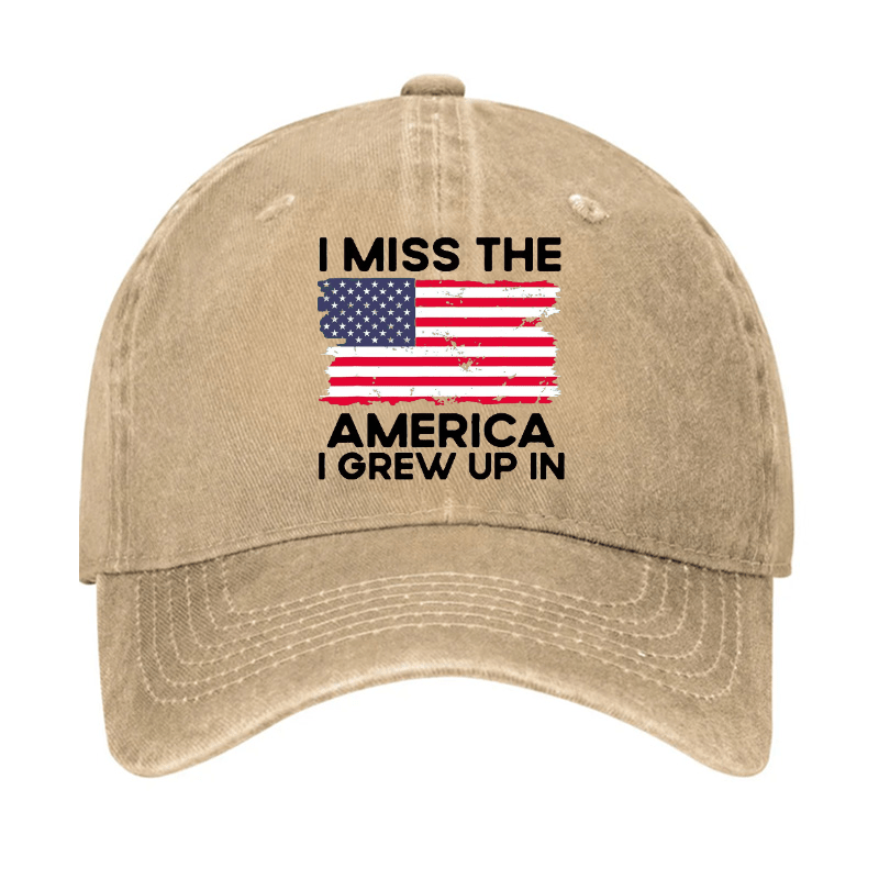 I Miss The America I Grew Up In USA Flag Cap (Free Customization)-Maturelion