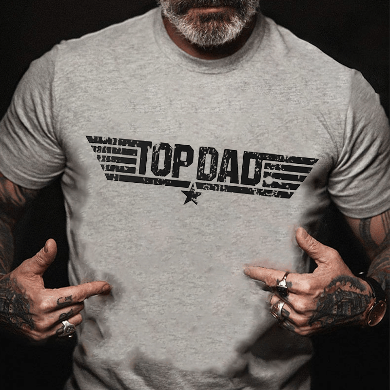 Top Dad Cotton T-Shirt (Free Customization)-Maturelion